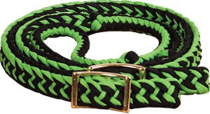 Barrel Reins- Lime/Black