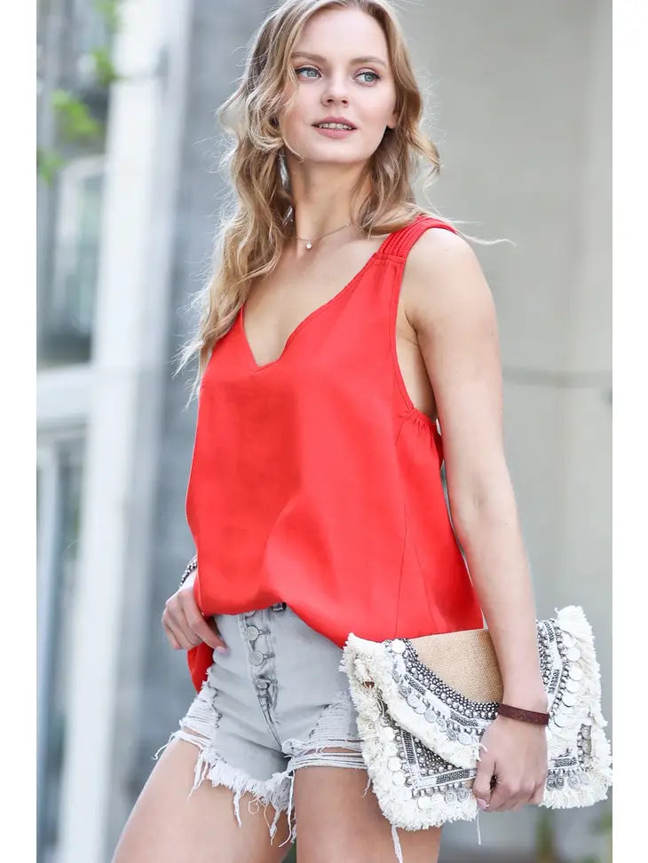 Red Cami Blouse