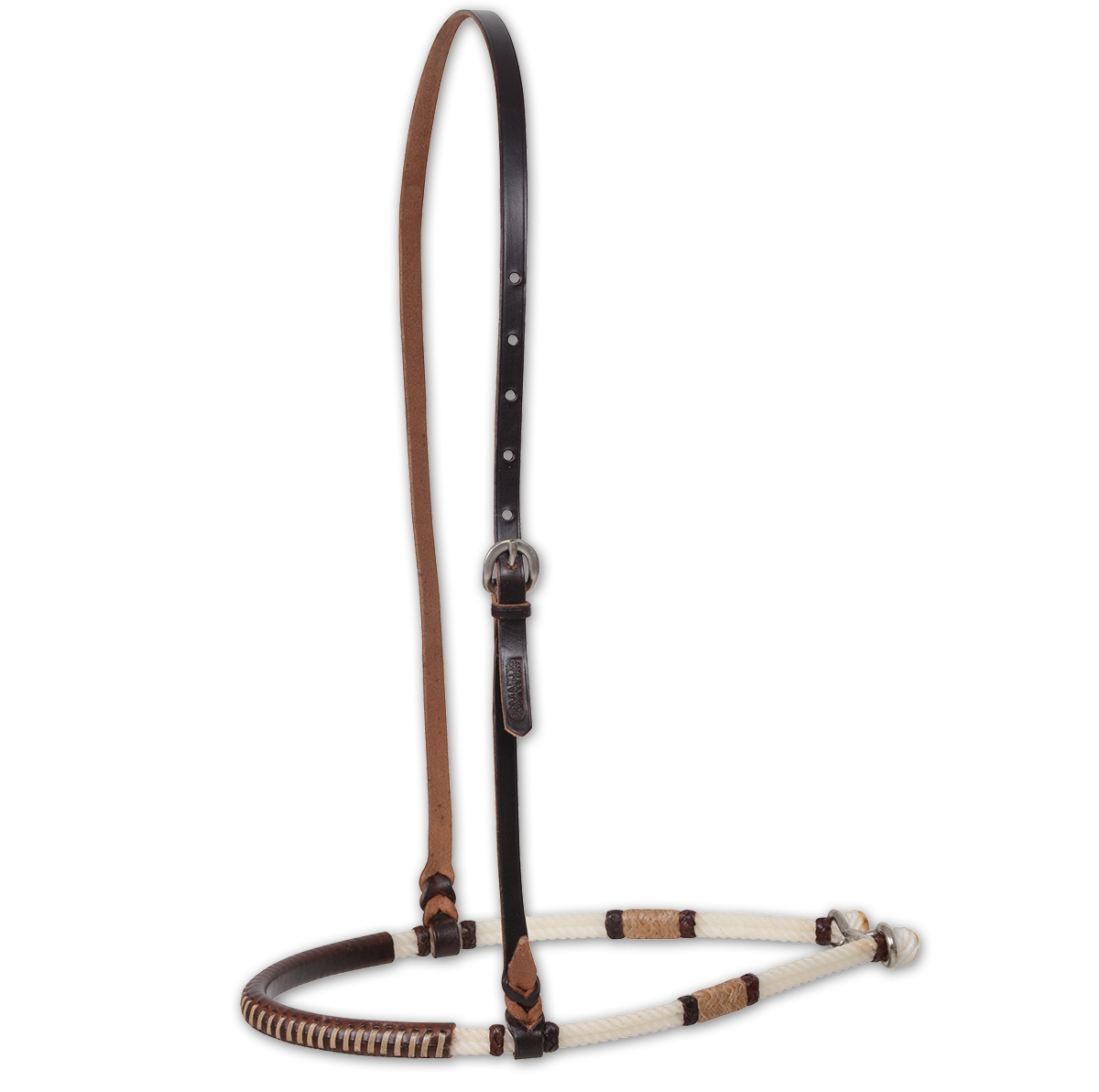 Martin Double Rope Noseband with Leather cover-nb200drchb
