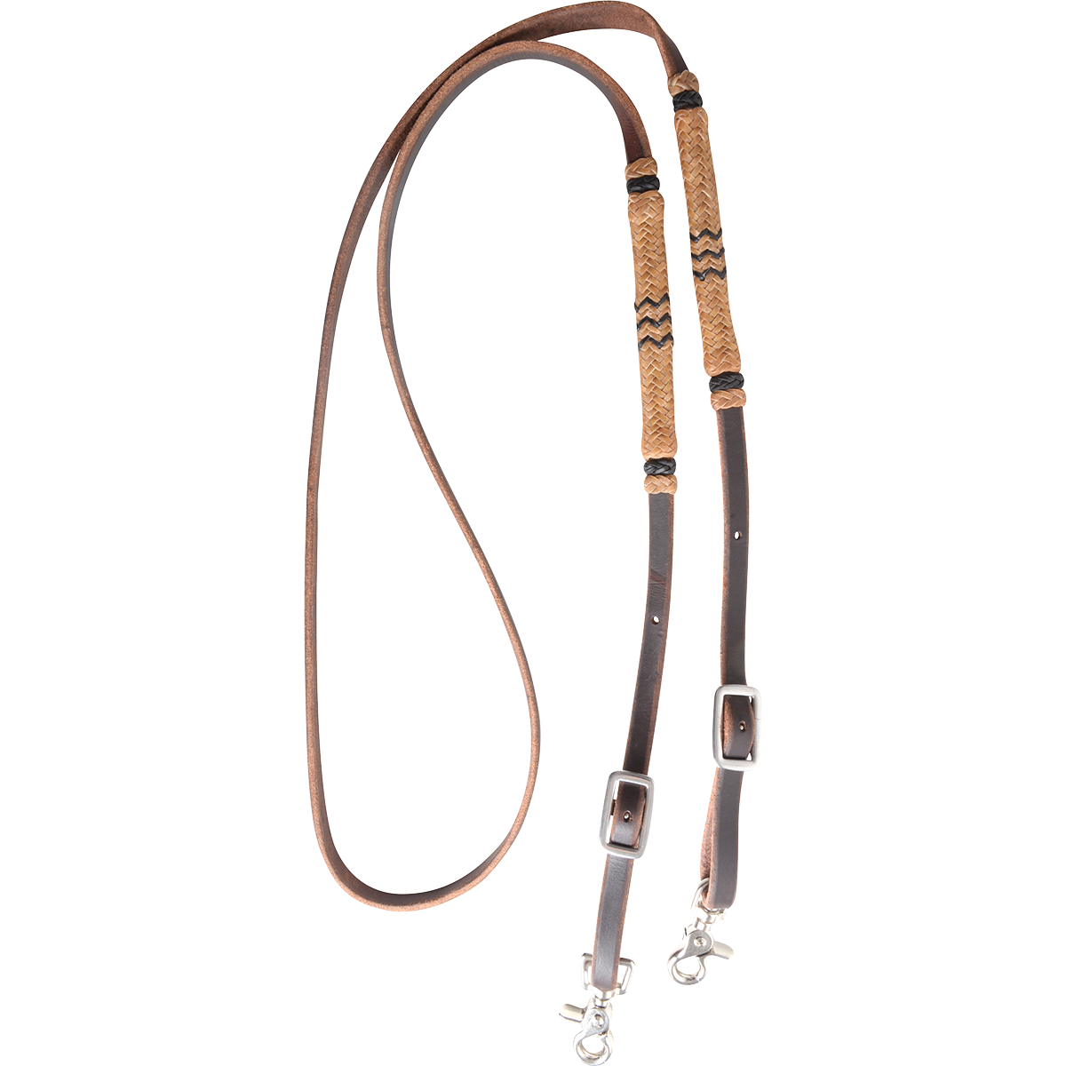 MARTIN 1/2" HARNESS ROPING REIN WITH RAWHIDE KNOTS