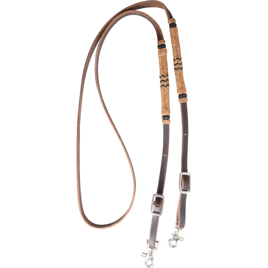 MARTIN 1/2" HARNESS ROPING REIN WITH RAWHIDE KNOTS