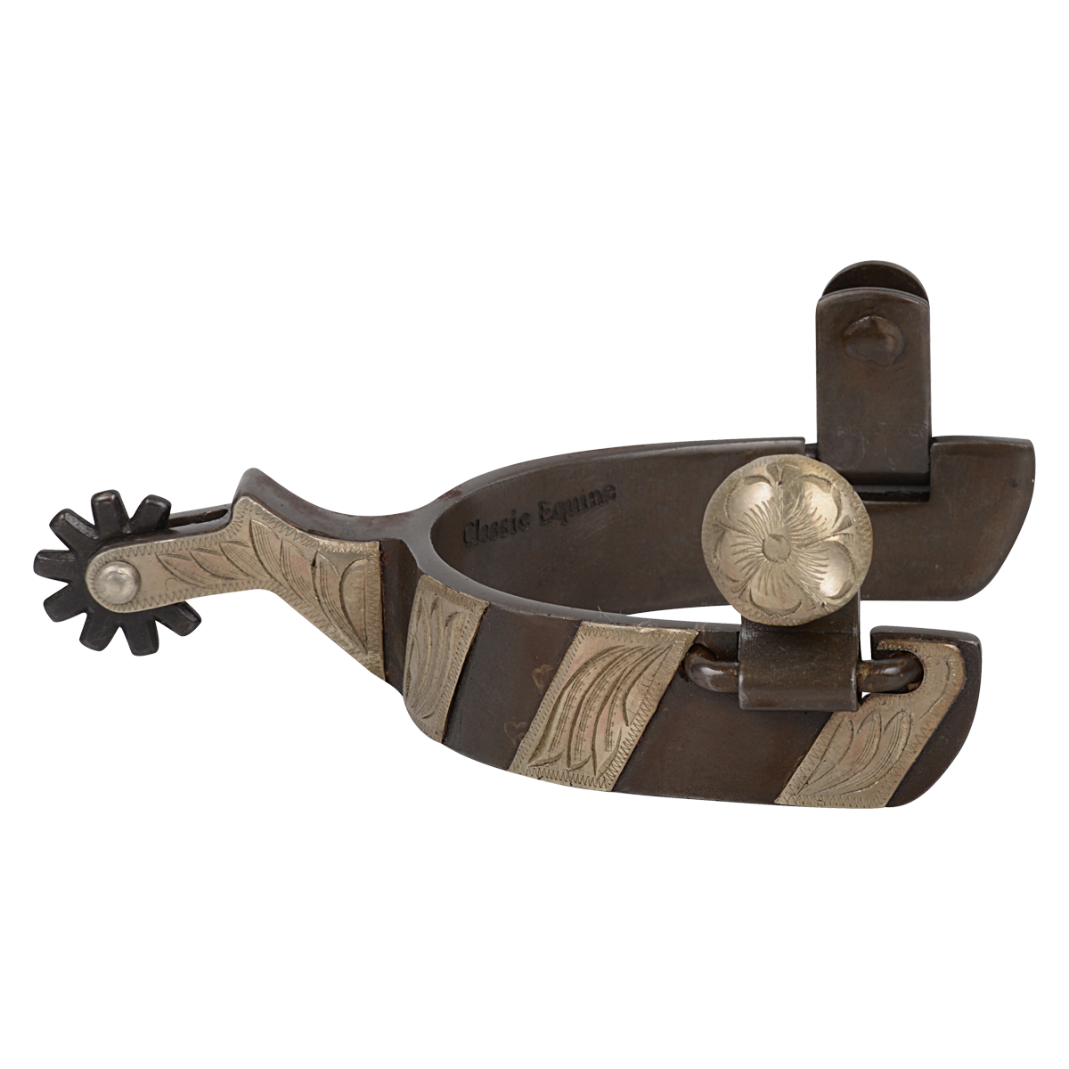 Classic Equine Cowboy Series Spurs with Chap Guard