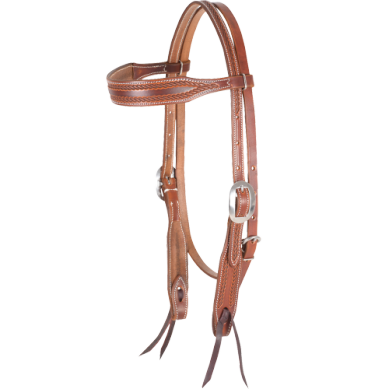 Browband Headstall with Rope Tooling